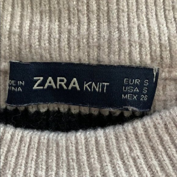 Zara light pink and black striped sweater - Picture 2 of 6